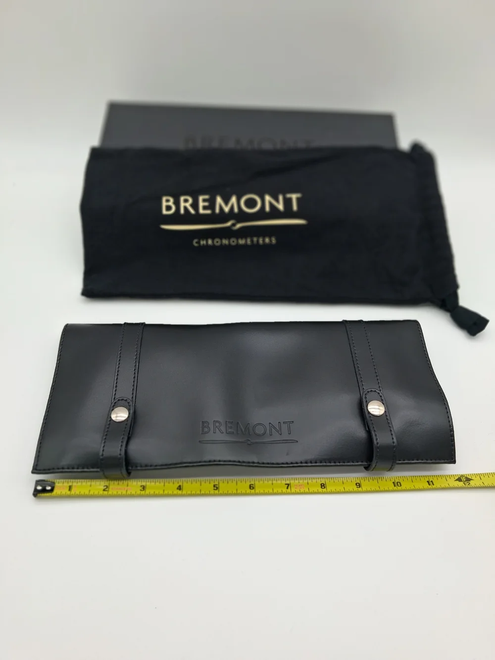 BREMONT Watch Travel Roll Case Box Dust Bag 22mm Rubber Strap Tool Set EUC